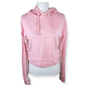 THE LOUNGE LIFE PINK TIE DYE CROP HOODIE SZ.XS EUC